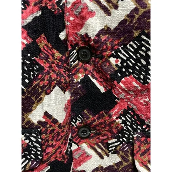 Mr Turk Blazer Mens 40 Abstract Colorful Tropical Loud Retro Jacket Sport Coat